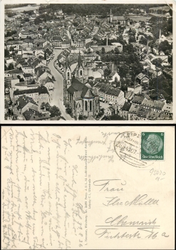 Hof Bavaria railroad mail Leipzig - Hof train 4207 o 31.8.36