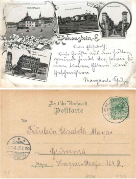 09337 Hohenstein Ernstthal Hotel drei Schwanen Litho o 30.7.1897