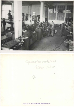 Hohenstein-Ernstthal weaving workshop, large photo 17.5 x 12.5 cm around 1950