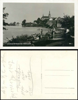 Hohlen Holany bei Böhmisch Leipa Badestrand gebr. ca. 1930