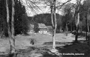 01848 Hohnstein Sächsische Schweiz Grundmühle gebraucht um 1962