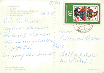 02977 Hoyerswerda Mehrbildkarte o 1968