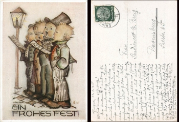 Happy Holidays Berta Hummel card no. 5432, o 12.1.1940