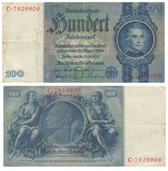 Hundert Reichsmark 24. Juni 1933 RO176a  DEU-211a