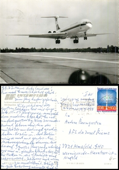 IL-62 Interflug Düsenflugzeug Verlag Bild und Heimat S 1/24 K o 9.8.1977