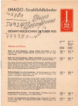 IMAGO Strahlbild Radebeul Gesamt-Verzeichnis Oktober 1955 ​16 Seiten