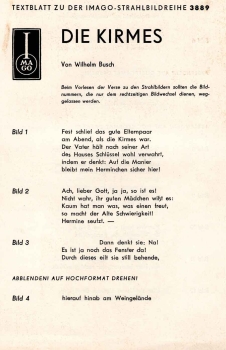 IMAGO spray pattern Radebeul Text sheet 3889 "The fair" Wilhelm Busch