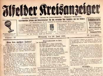 Ilfelder Kreisanzeiger Wochenzeitung 26. Juni 1935