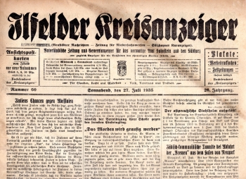 Ilfelder Kreisanzeiger weekly newspaper July 27, 1935