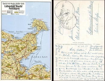 Fehmarn Island Landkarten_Ak Lübeck Bay Field Post 25288 o 4.10.39