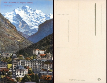 Interlaken mit Jungfrau  * ca. 1920