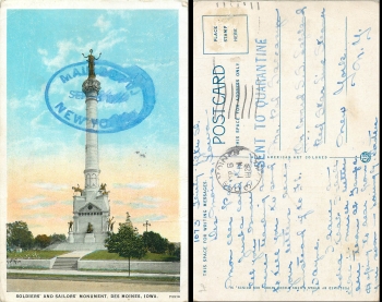 USA Iowa Des Moines Denkmal o 6.9.1928