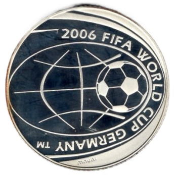 Italien 5 Euro 2004 FIFA - XVIII. Fußball-Weltmeisterschaft in Deutschland 2006 Silbermünze Polierte Platte 