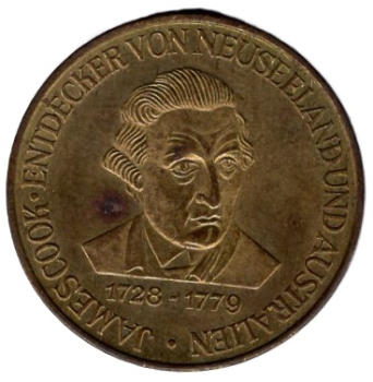 James Cook Entdecker von Neuseeland Grosse Seefahrer der Weltgeschichte Medaille 
