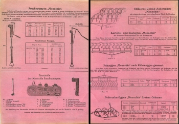Jauchepumpen "Monarchia" Landwirtschaft Prospekt A4 1923