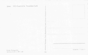 Jena HO-Gaststätte Paradies-Cafe *1957
