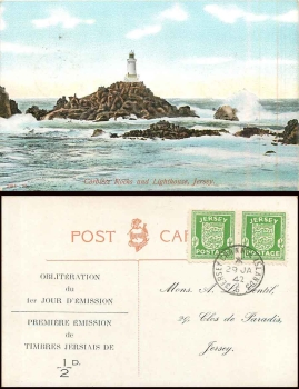 Kanalinsel Jersey Leuchtturm o 29.1.1942