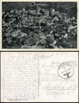 Jettenbach Saarpfalz airplane photo field post o 15.1.1940