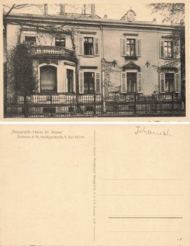 Johannstadt Dresden Reissigerstrasse "Nazareth-Heim St. Anna" * um 1930