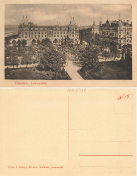 Johannstadt Dresden Sachsenplatz mit Jagerkasserne * um 1920