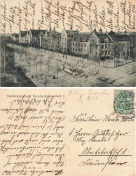 Johannstadt Dresden Fuerstenstrasse Hospital o 1913