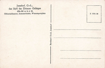 02796 Jonsdorf Zittauer Gebirge * um 1930
