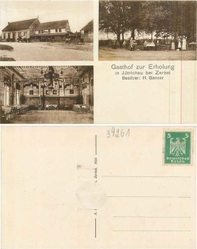 39264 Jütrichau bei Zerbst Gasthof Erholung * um 1924