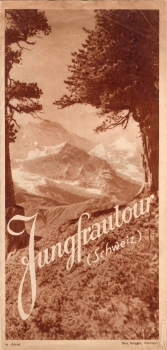 Jungfrau Railway Switzerland fold-out brochure around 1930
