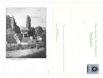 Junghanns R. P. Künstlerkarte Ländliches Idyll Privatganzsache 1902 *