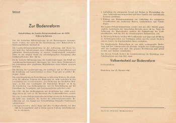 KPD Schleswig-Holstein State Delegates' Conference on Land Reform in Rendsburg 1947