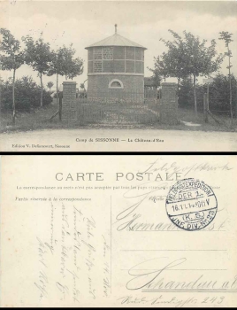 KS 1. Infanterie Division Nr. 23 Feldpostexpedition 16.11.1914 auf AK Camp de Sissonne