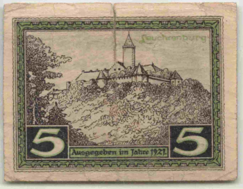 Kahla emergency money note, 1921