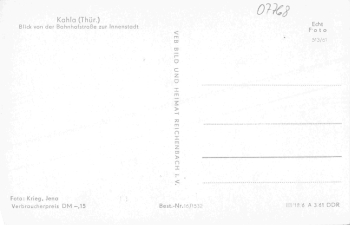 Kahla Thüringen Bahnhofstrasse * 1961