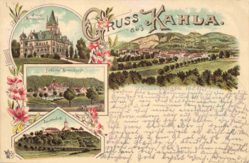 Kahla Thüringen Gruss aus ... Litho o 1897