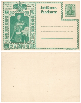 Kaiser Wilhelm II 25 Jahriges Regierungsjubilaum Privatganzsache PP27C242 1913
