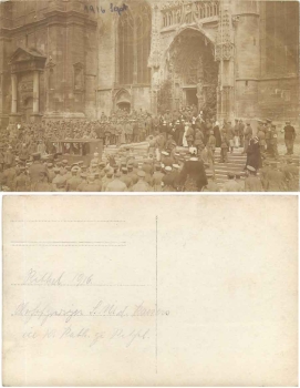 Kaiser  Wilhelm in Rethel Echtfotokarte 1916