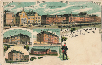 Kamenz Kaserne des 13. Inf.-Reg. No. 178 Litho o 1911