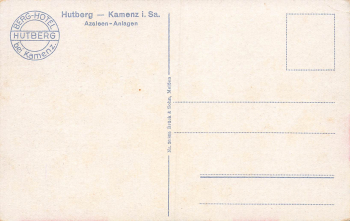 Kamenz Sachsen Hutberg Azaleen Anlage * um 1930