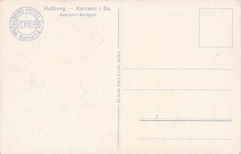 Kamenz Sachsen Hutberg Azaleen Anlage * um 1930