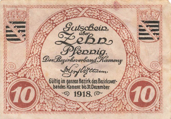 Kamenz Sachsen Notgeldschein 1918