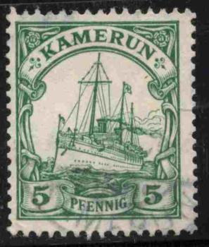 Kamerun Deutsche Post Michel 21 o gestempelt Kaiseryacht