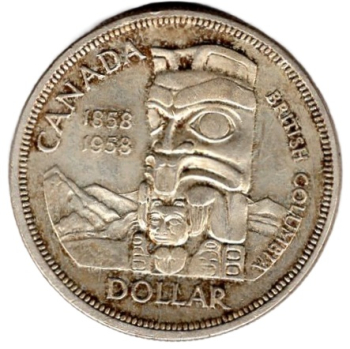 Kanada Dollar 1958 100 Jahre British Columbia