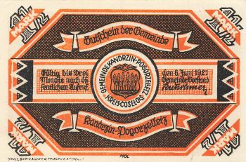 Kandrzin-Pogorzelletz Oberschlesien Notgeldschein Kędzierzyn  1921