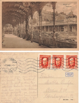 Karlovy Vary Bohemia City Park o June 3, 1925