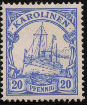 Karolinen Deutsche Post Michel 10 * ungebraucht Kaiseryacht
