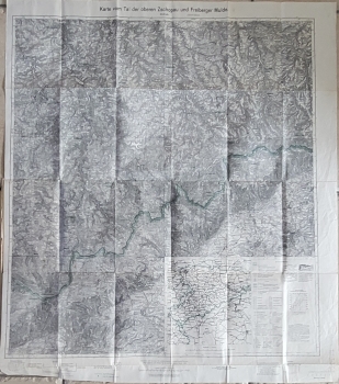 Map of the valley of the upper Zschopau and Freiberger Mulde 1934