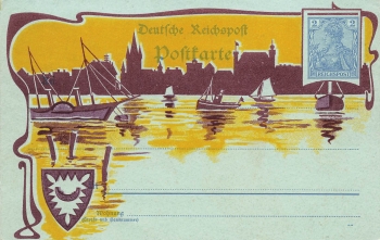 Kiel Philatelist Club Private Postal Stationery 2 Pfennig Germania Reichspost *