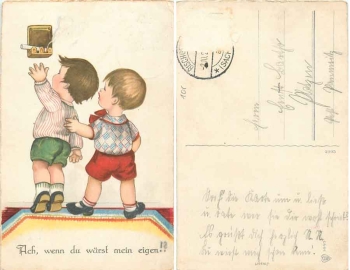 Children reach for cigarettes o ca. 1920
