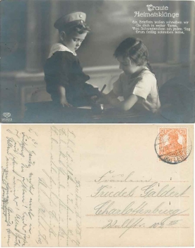 Children write a letter EAS serial card 2511/3 o 12.9.1917