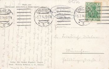 01773 Kipsdorf Baerenfels Baerenburg Künstlerkarte H.v.S. o 1914